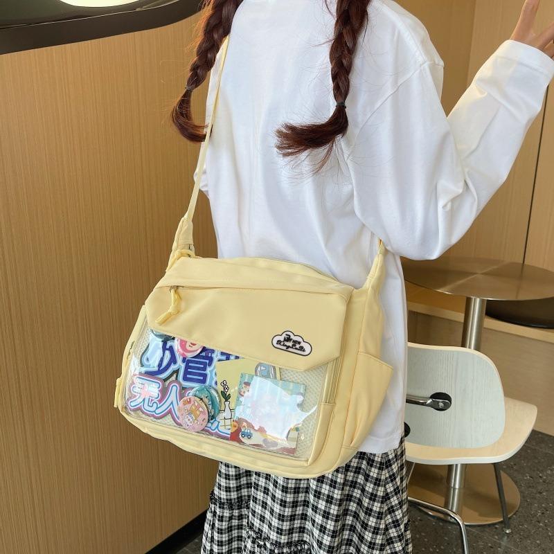 Women's bag new transparent shoulder bag trendy fashion sweet messenger bag large capacity bag