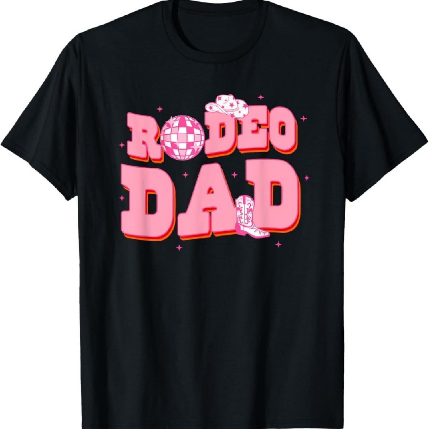 Rodeo Dad Western Girl Country Rodeo Pink Cowgirl Disco T-Shirt XXXXXL чёрный