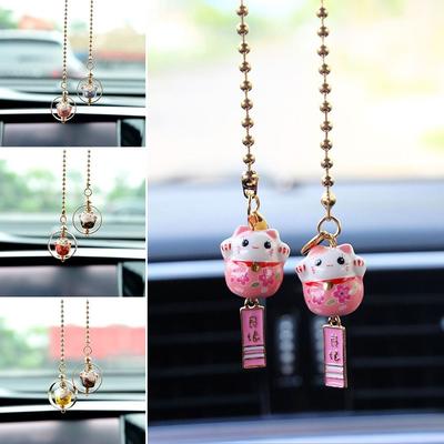 Závěsný přívěsek přívěsek zpětné zrcátko Dekorace Lucky Cat Příslušenství do auta Přívěšek do auta