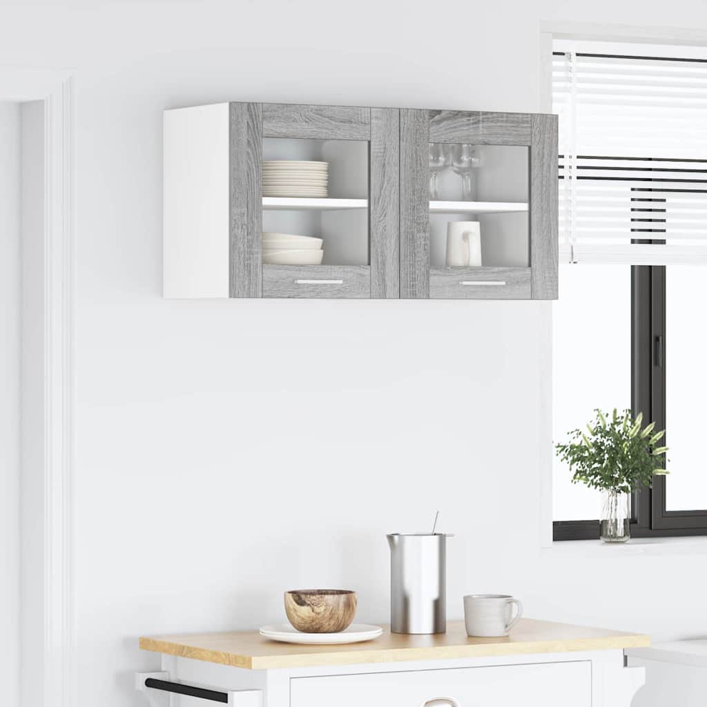 Hanging Cabinet 2 pcs Grey Sonoma 40 x 31 x 40 cm Particleboard
