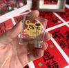 Pure Gold 999 Beckoning Cat Phone Sticker - 2mg Gold Foil with Adhesive Back, Attract Wealth & Luck