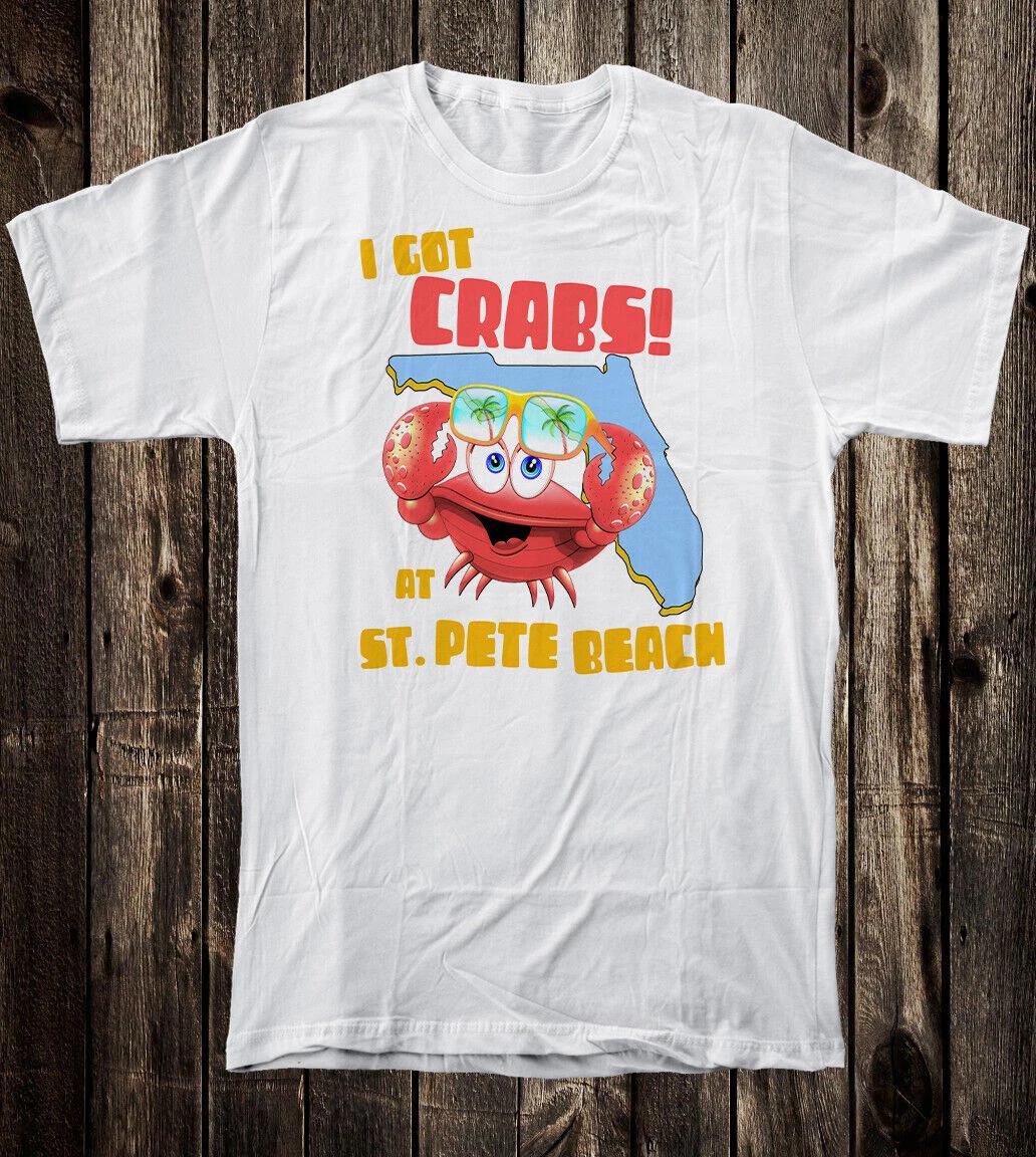 

Retro Travel Tee T Shirt Vtg Tourist State Florida I Got Crabs at St Pete Beach 2XL
