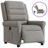 Electric Reclining Armchair, Taupe Color, Upholstered In Fabric