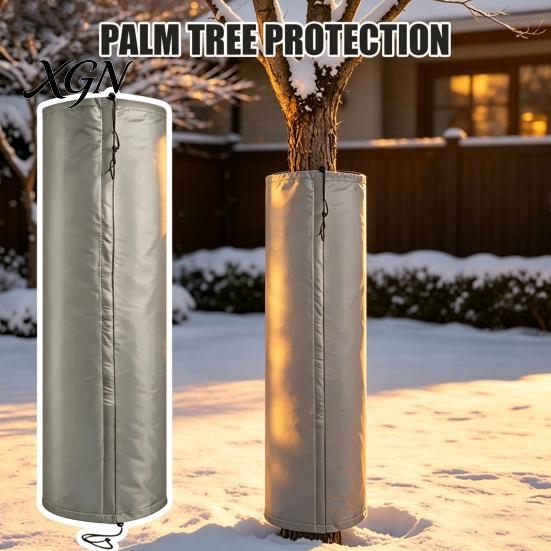 Fruit Tree Protection Wrap Palm Protector, Aluminum Foil Wrap, Trunk Guard with Outdoor Garden Insulation Drawstrings, Winter Cover for Cold
