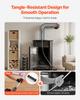 VEVOR Chimney Sweep Kit, 8m Maximum Extendable Length Chimney Brush, Chimneys Cleaning Kit with Bristle Replacements & Goggles