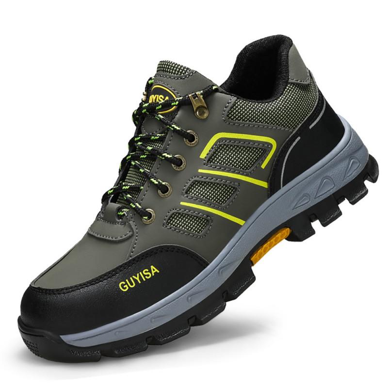 Mens Safety Work Boots Steel Toe Anti-Puncture Slip Resistant Comfortable Construction Shoes