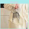 Water Bucket Bag For Women With Simulation Pearl Material And Zipper Closure For Daily Use