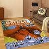 3D Grizzy and The Lemmings Cartoon Carpet Rug for Bedroom Living Room Sofa Home Decor,kids Game Area Rug Non-slip Floor Mat Gift