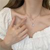 Fashionable Women's Necklace with Butterfly Pendant Stylish Double Layer Clavicle Chain Accessory for Fashionistas