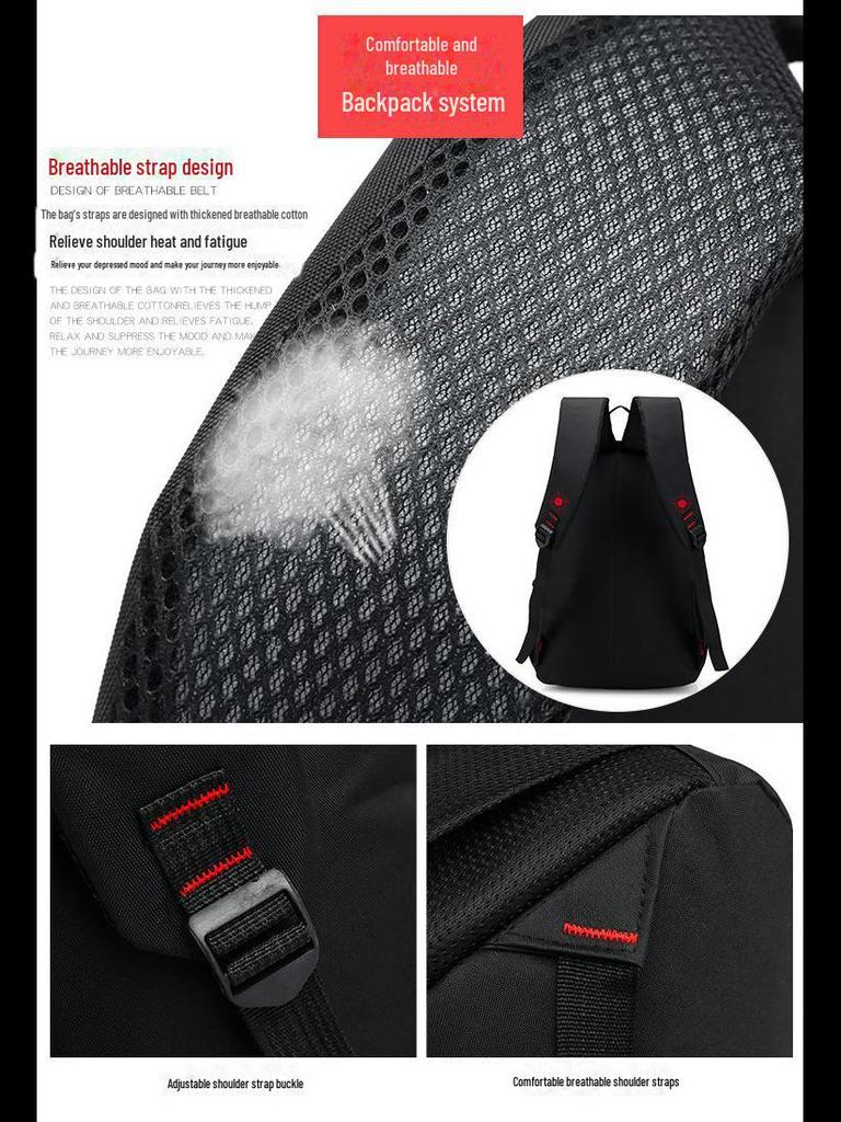 Men's Large-Capacity Computer Backpack for Short-Distance Commutes and Outdoor Activities