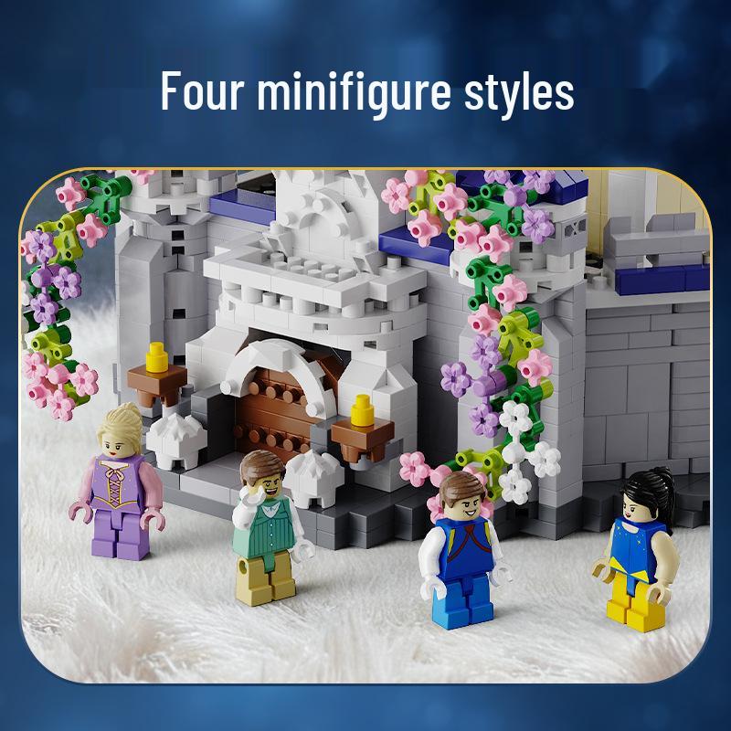 Handmade Lego-Compatible Magic Castle Building Set - Girls' Birthday Gift