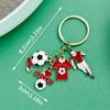 Creative Sports Keychain: PVC Rubber Football, Tennis, Basketball, Rugby Pendant - Small Gift