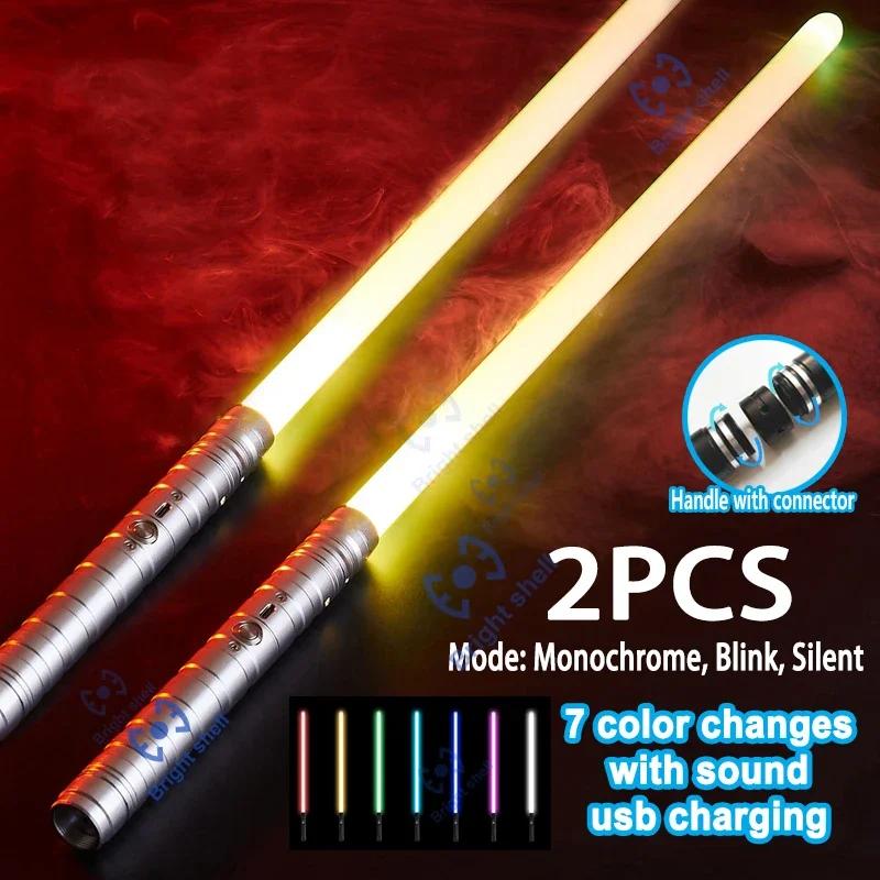 Metal Lightsaber Laser Sword Toys RGB Light Saber 15Color Change Kids Soundfonts Force FX FOC Blaster Toys Jedi Laser Sword Gift