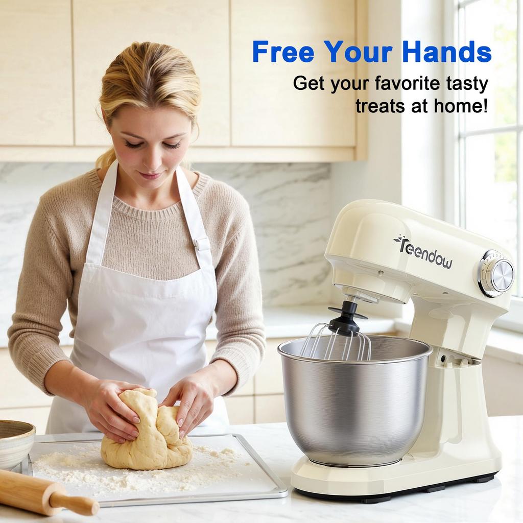 TEENDOW SM-B03 Home Food Processor,1500W,12 speed settings,extra-large 5L capacity,304 stainless steel bowl,food-grade accessories.