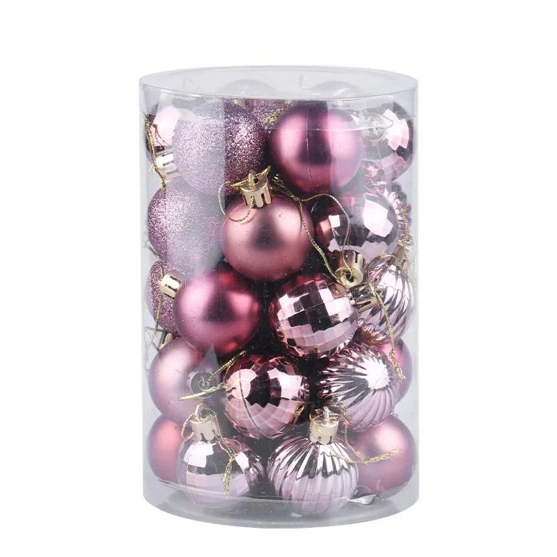 4CM Christmas Ball Box Set Available Lightweight Holiday Christmas Tree Ornament Decorations Christmas Decorations 34PCS/Box