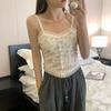 Pure Desire Wind Floral Lace Vest Suspender Women's Summer Design Sense, Thin Inside and Beautiful Back, Tube Top Outside
