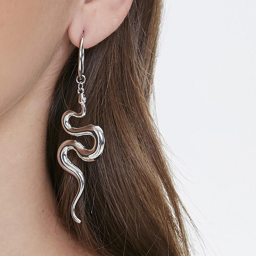 Trendy Alloy Snake Earrings For Women Fashion Street Style Jewelry 2021