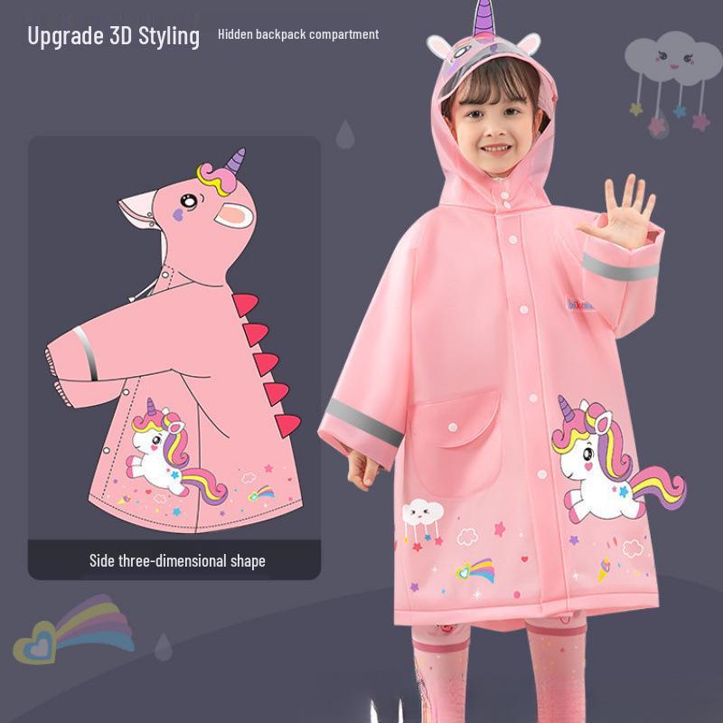 

Дитячий дощовик 2025: Водонепроникне пончо для хлопчиків та дівчаток дошкільного віку S [Height 85-97cm] 1.5-3 years