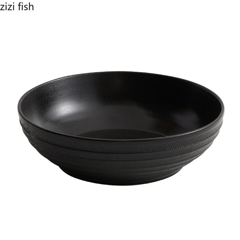 Solid Color High-capacity Ceramic Bowl Salad Bowl Dessert Snack Bowl Pasta Bowls Soup Bowls Restaurant Specialty Tableware