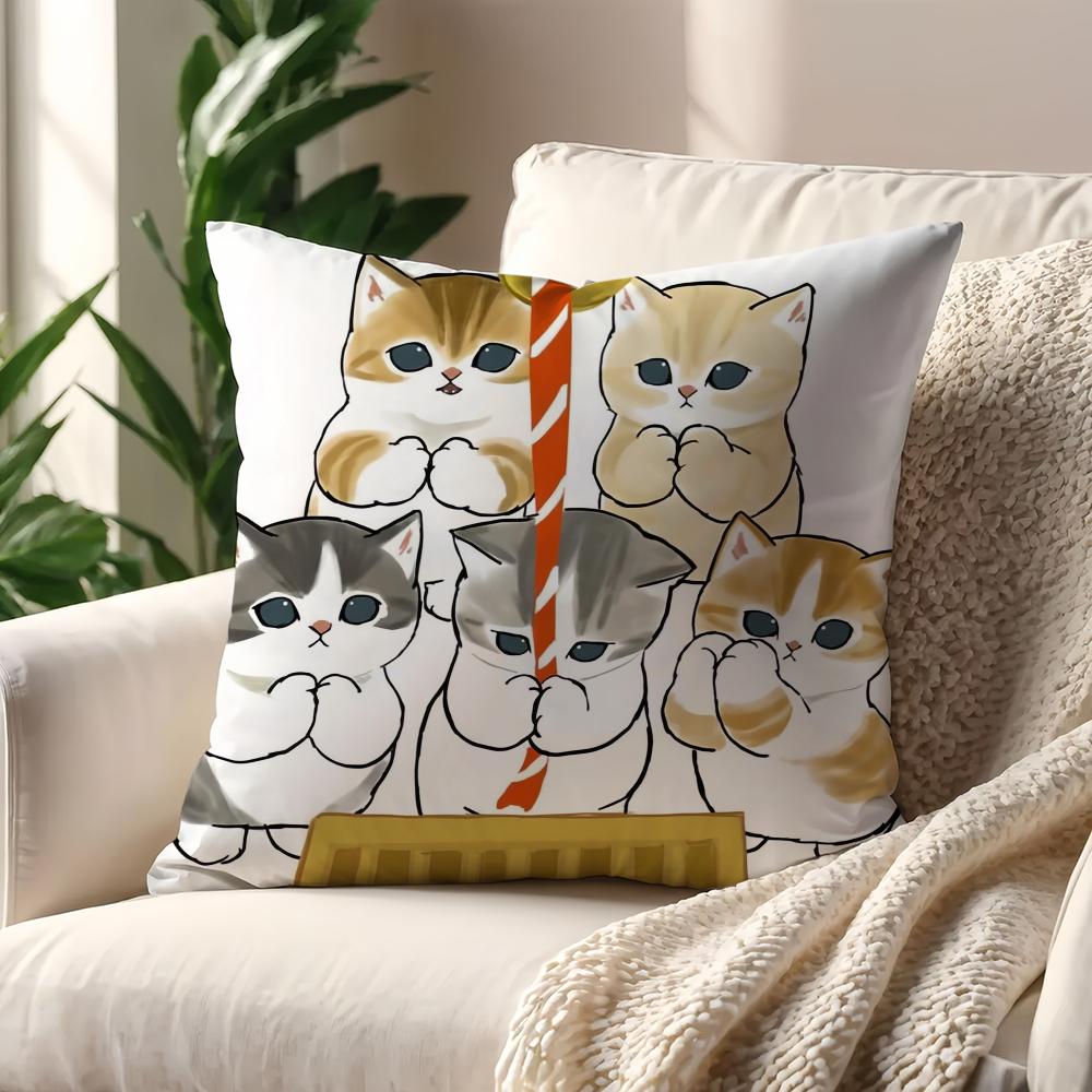 Мультяшный M-Mofusand Милый чехол на подушку с котиком Наволочка Декор Комната Дом Диван Гостиная Офис Автомобиль Скандинавская Простота 20x20Inch