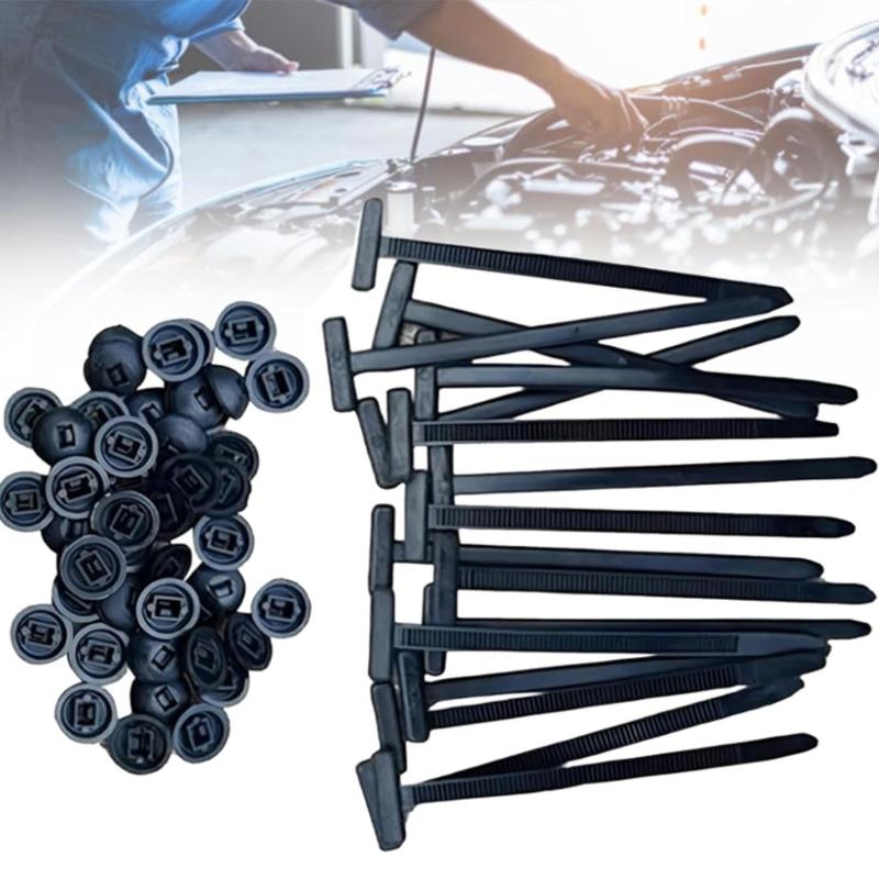 20/50/100Pcs Nylon Universals Cable Tie Buckle Cable Ties Enduring Locking Zip Tie Straps For Mudguard Plate Trunk