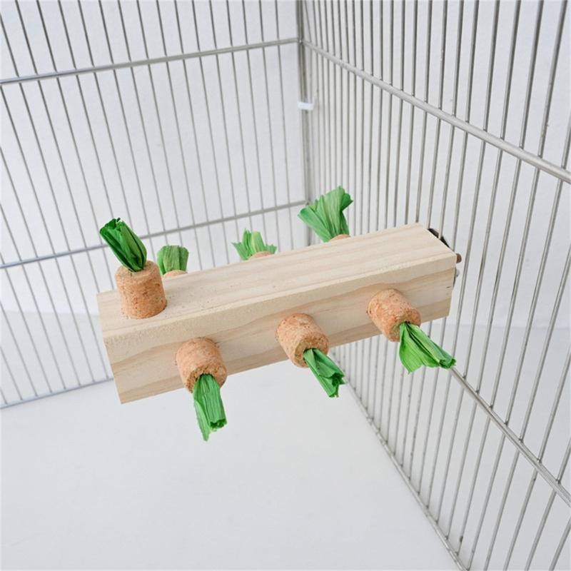 Bird Stand Perch Toy,Bird Cage Accessories for Parakeets Cockatiels Lovebirds Conures Bird Chewing Toy Wooden Perch Stand