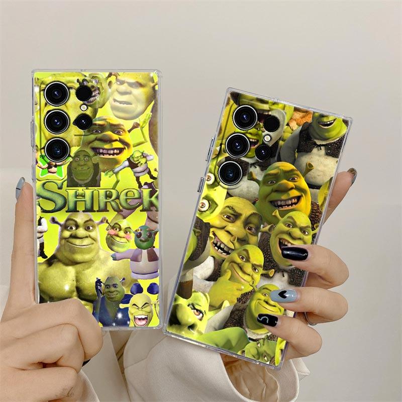 Transparent Case For Samsung Galaxy S26 S25 Ultra S24 S22 S26 Plus S20 S23 S21 S25 FE Clear Cover Cartoon Shreks Art Funny Movie