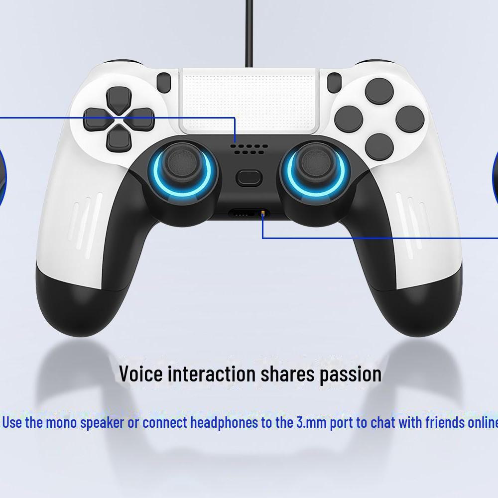 P5 Wired Controller with Macro Programming, Touchpad, Vibration, and Button Replacement