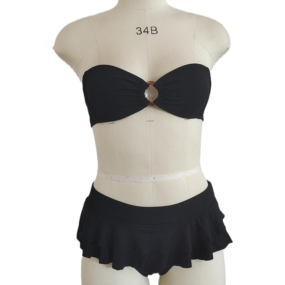 Pink European & American Sexy Bandeau Bikini Set