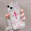 Rosa Punk Stil Kreuz Blume Druck Klare Hülle für Xiaomi Mi 11 12 Lite 5G 12X 12 13 13T 14 Pro Poco X6 X3 F5 Rückabdeckung Caqa
