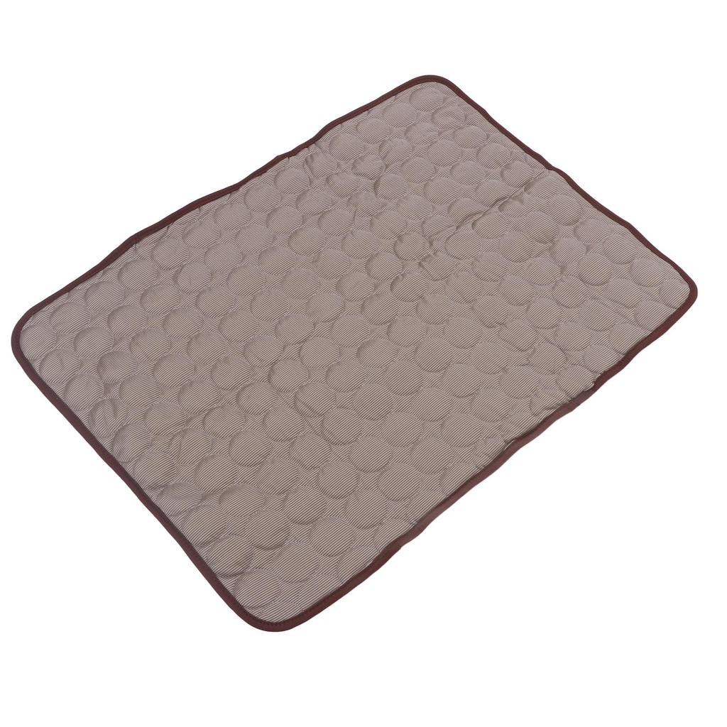 Covoraș Răcoritor pentru Animale de Companie Respirabil Pliabil Reutilizabil Vară Perna Auto-Răcoritoare pentru Câini Pisici L Maro