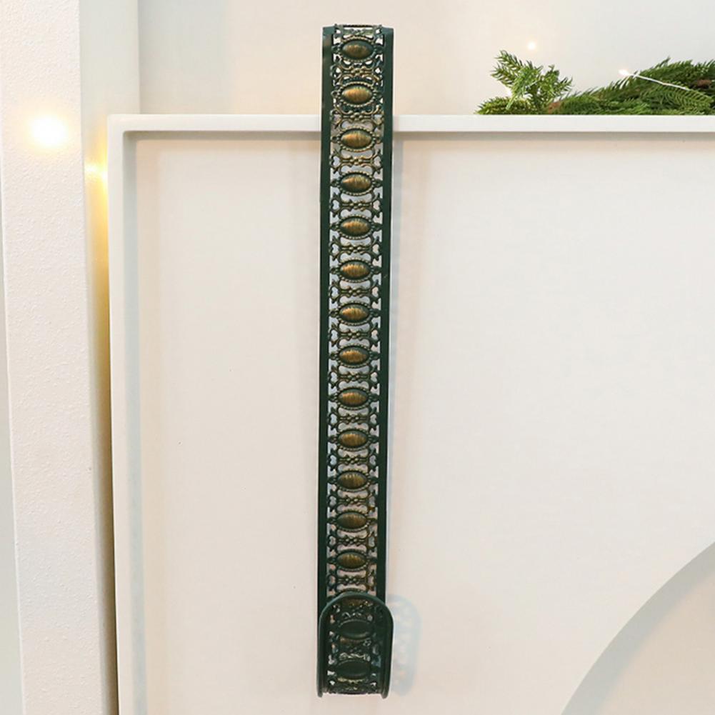 Door Wreath Holder Metal Wreath Hook Metal Wreath Hanger for Front Door Non-scratch Over Door Hook for Christmas Halloween