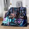 Cyberpunk Flannel Blanket Soft Warm All-Season Throw, Design for Camping, Car Travel, Hiking Sofa, Bed, Office Perfect Gift for Parties