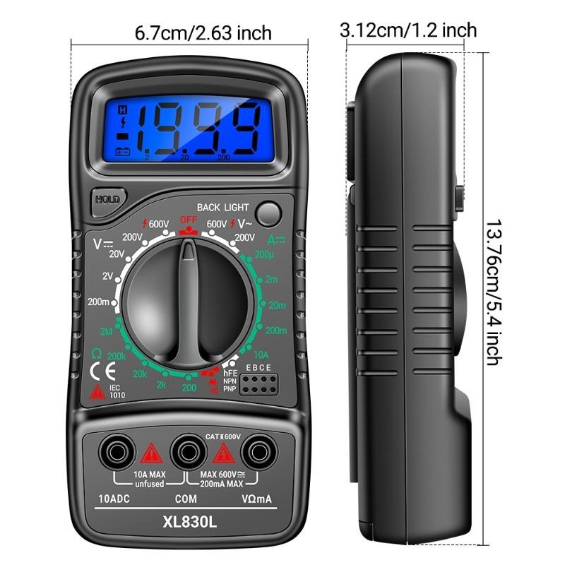ANENG XL830L Digital Multimeter High-precision Voltage Current Meter Intelligent Portable Small Multimeter Transistor Data Hold