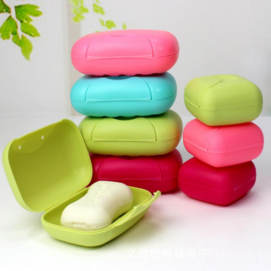 Portable Travel Soap Box with Lid, Large Size Plastic Soap Case for Travel