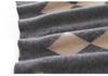 Pure Cashmere Color Block Knitwear with Diamond Pattern