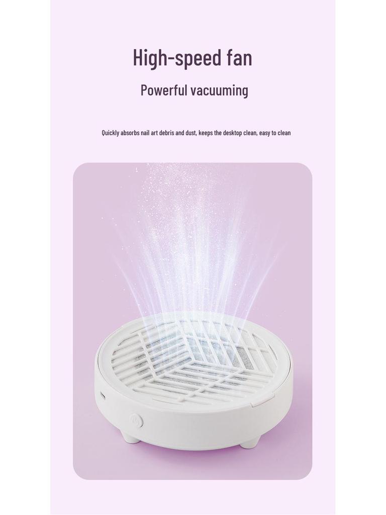 Compact Low-Noise High Suction Nail Dust Collector Machine with Filter