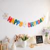 Colorful Felt Happy Birthday Banner Garland for Party Decorations and Photos