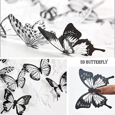 New 18pcs/lot Butterflies 3d Wall Sticker Beautiful Butterfly Living Room for Kids Room Wall Decals Home Background Decoration