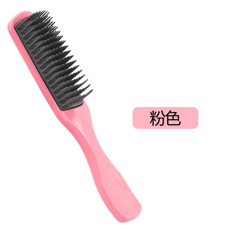 

Hair styling nine-row comb hair salon special large back hair styling massage comb anti-static hair care ribs comb розовый