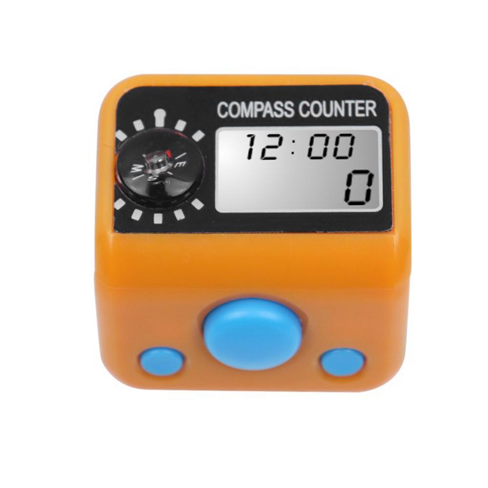 Electronic Finger Counter with Compass Resettable 5 Digit LCD Electronic Digital Display Finger Hand Tally Counter