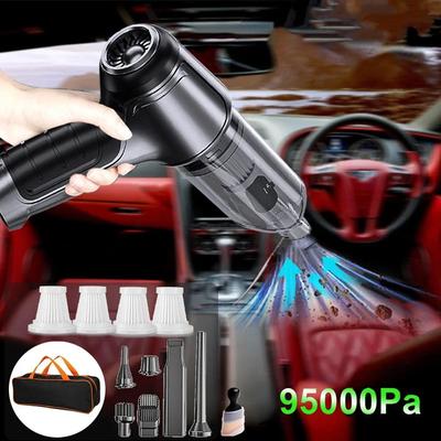 95000Pa Drahtloser Auto-Staubsauger, tragbar, kabellos, kraftvoll, starker Sog, Handheld-Reinigungsmaschine, neues Autozubehör 2023