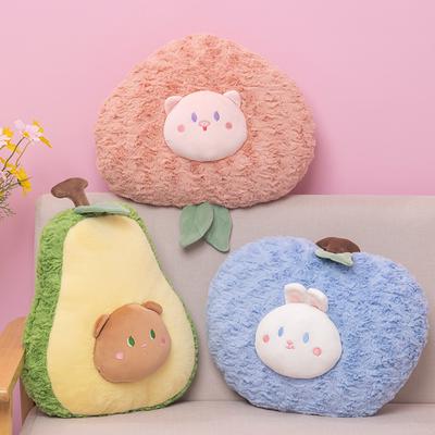 Fruit Peach Plush Toy Blueberry Pillow Avocado Pillow Photo Props Home Backrest Cushion