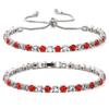Hot-selling fashion 1mm intercolor zircon bracelet in Europe and America, high-end light luxury tennis bracelet, female spot