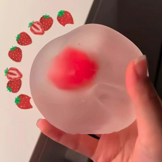 1/2Pcs Coconut Oil Stress Ball Slow Rising Stress Relief Ball Squeeze Toy Reusable Stretchy Decompression Clear Ball Sensory Toy
