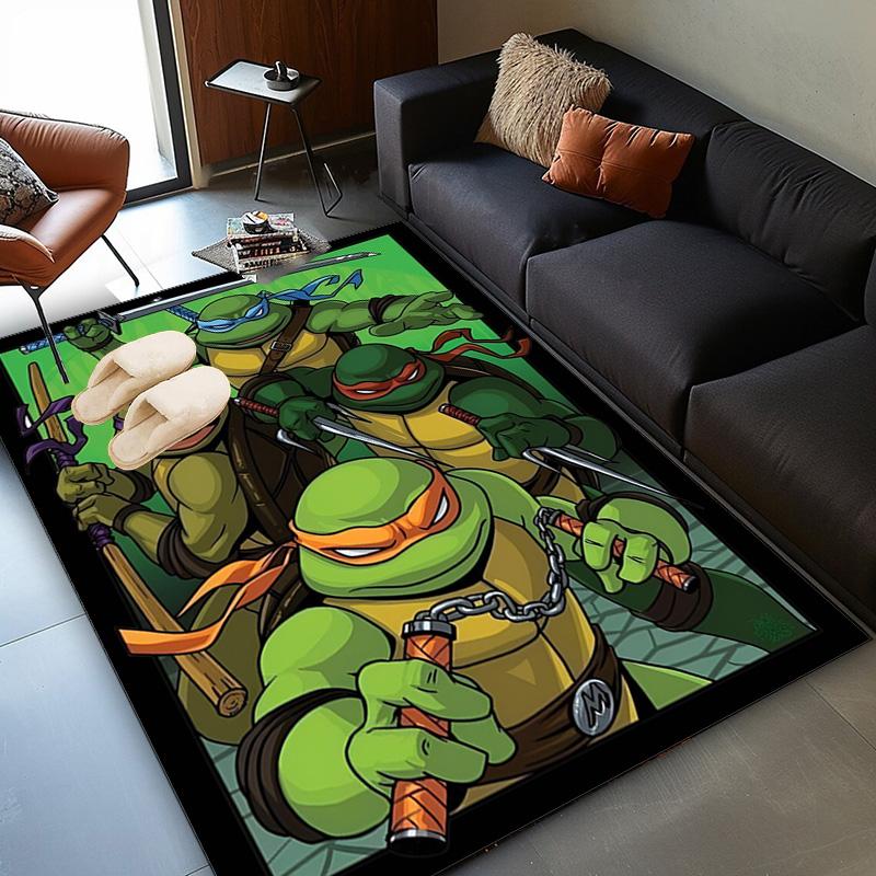 Turtles Team Adventure Area Rug Suitable for Indoor And Outdoor,Carpets for Kitchens, Homes, Offices, Living Rooms,Home Decor,Christmas Gift
