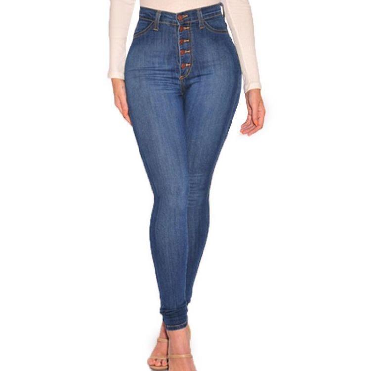 High Waist Skinny Stretchy Jeans for Women Plus Size Denim Jeggings Trousers