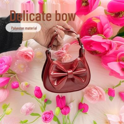 Módní dětská peněženka Crossbody s mašlí