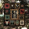 Gothic Occult Skeleton & Black Cat Tapestry Home Decoration Dark Boho Wall Hanging For Bedroom Living Room & Halloween Spaces