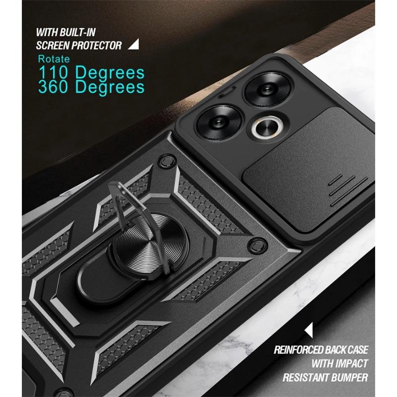 For Xiaomi Redmi 13C 5G Case Slide Camera Armor Phone Case For Xiaomi Redmi 13C 13 C Redmi13C 5g Magnetic Ring Holder Back Cover
